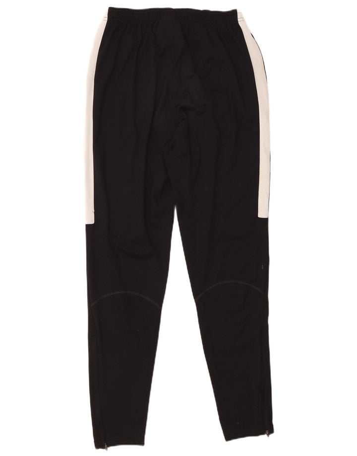 Calça de treino masculina NIKE Dri Fit pequena preta colorblock poliéster