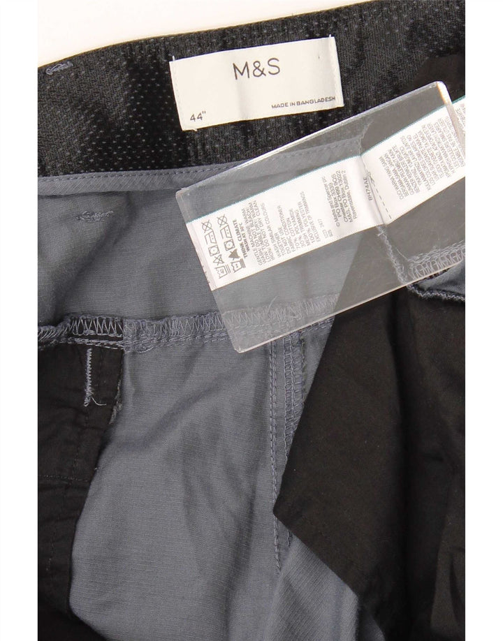 Shorts cargo masculino Marks & Spencer W44 2XL algodão azul marinho