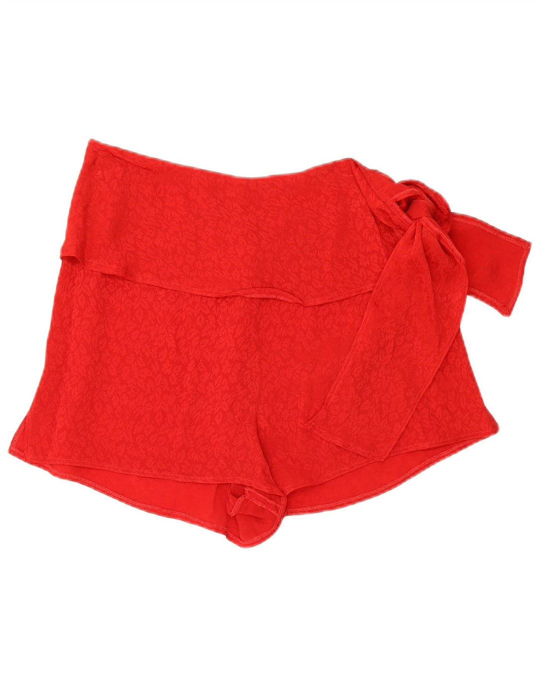 Shorts feminino vintage de cintura alta médio W28 vermelho floral