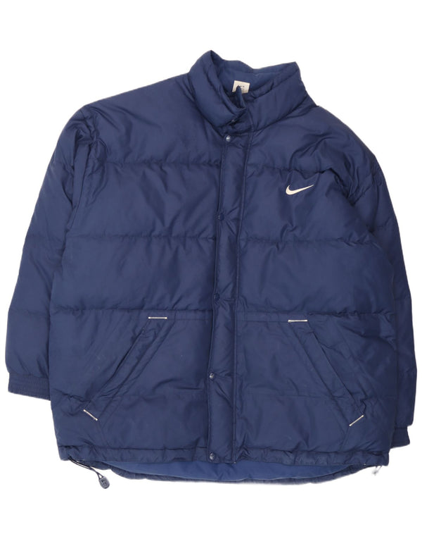 Jaqueta acolchoada masculina Nike UK 44 2XL poliéster azul marinho