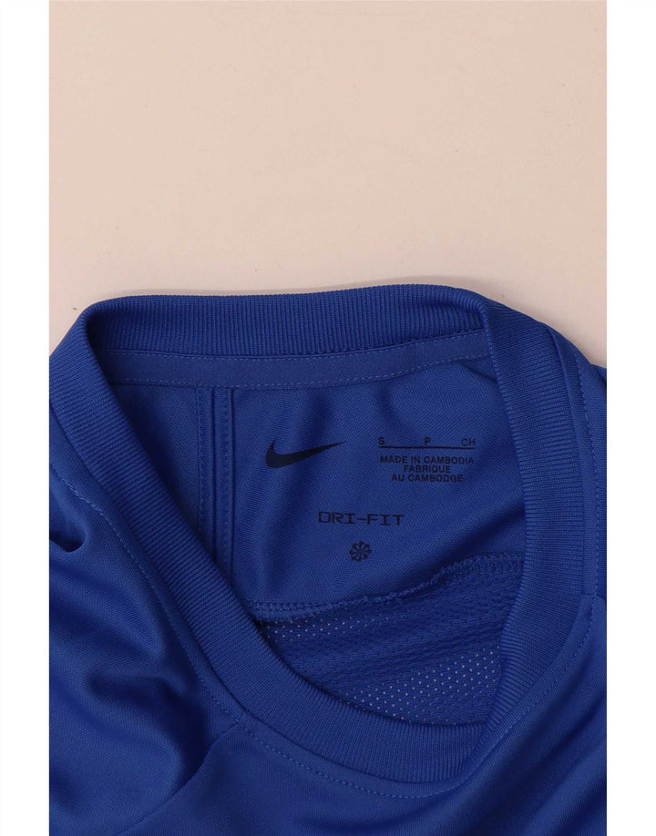 Camiseta Nike Masculina Dri Fit Top Pequeno Bloco Colorido Azul