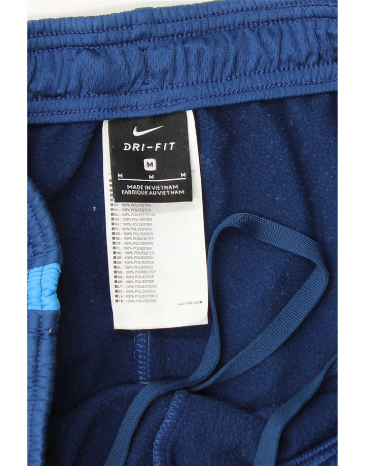 Calça de treino masculina Nike Dri Fit médio azul colorblock poliéster