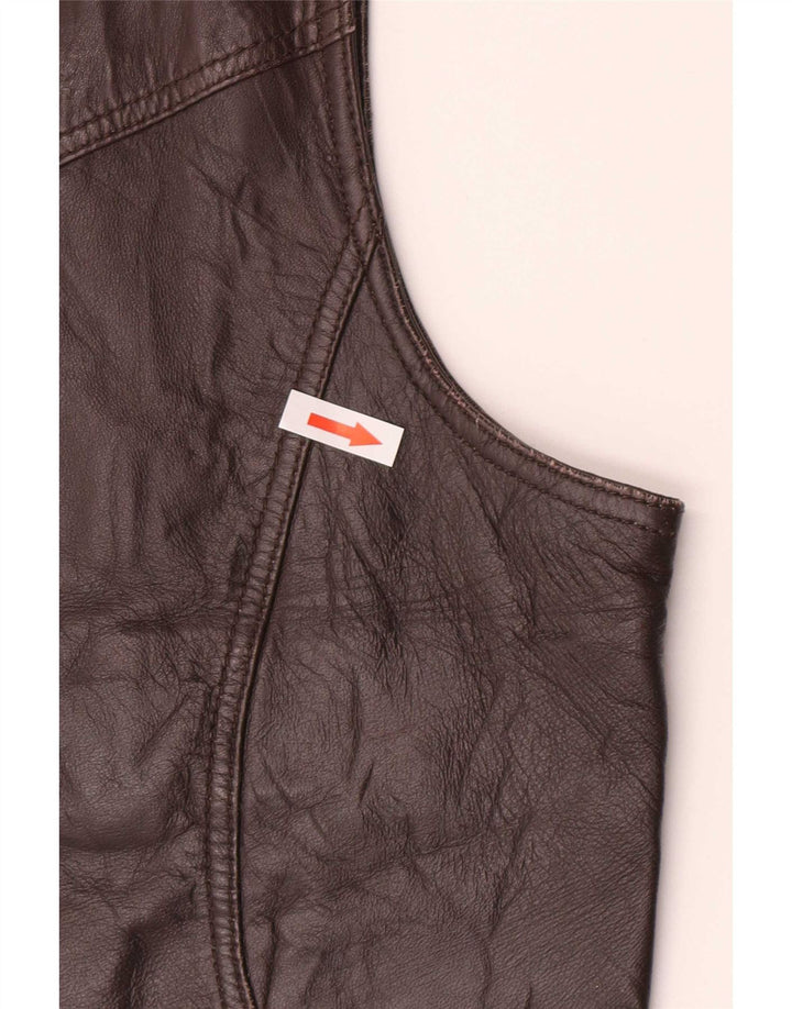 Colete de couro masculino Ross&Cole IT 52 XL marrom