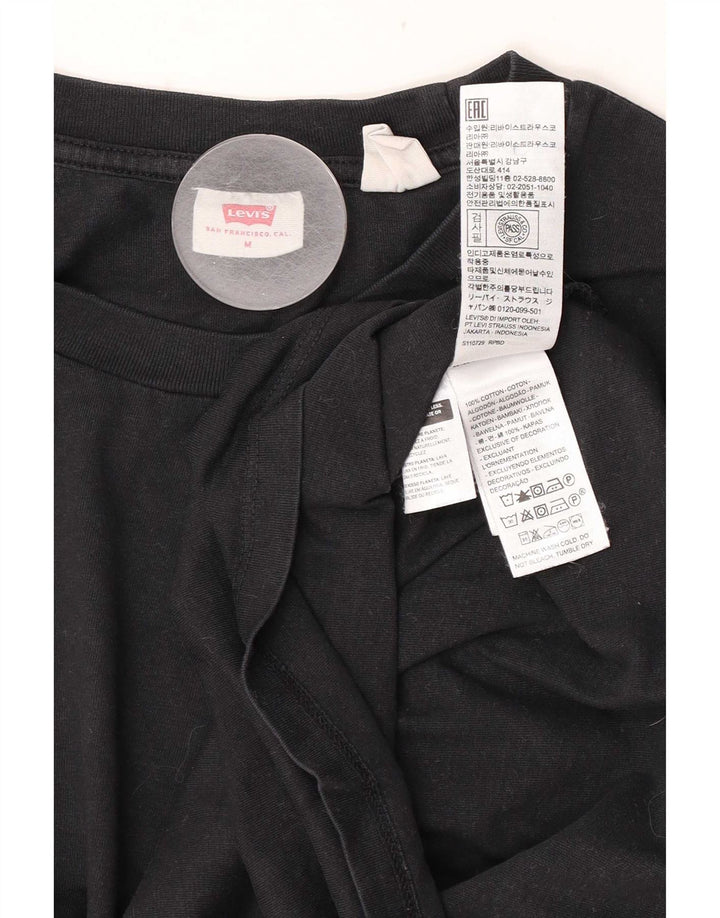 Camiseta feminina Levi's UK 14 médio algodão preto