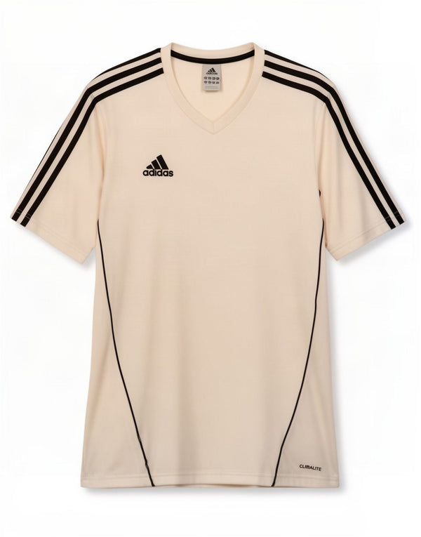 Adidas Mens Climalite Camiseta Top Médio Poliéster Branco