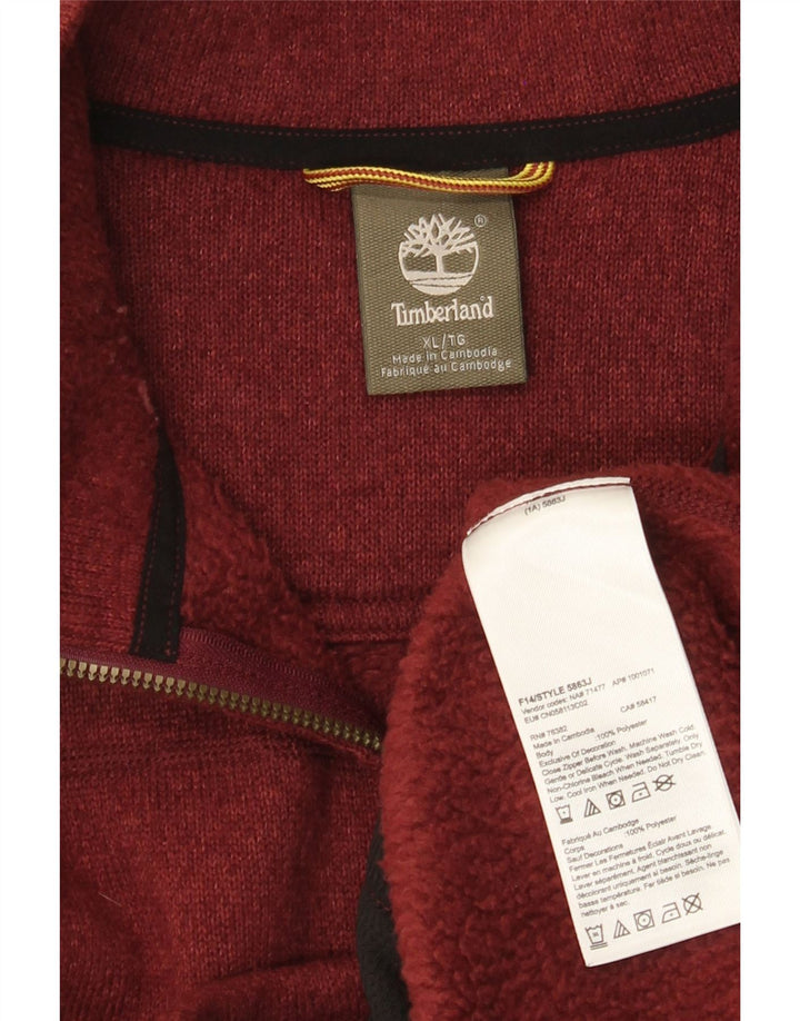 Timberland Mens Treino Top Jacket XL Borgonha Poliéster