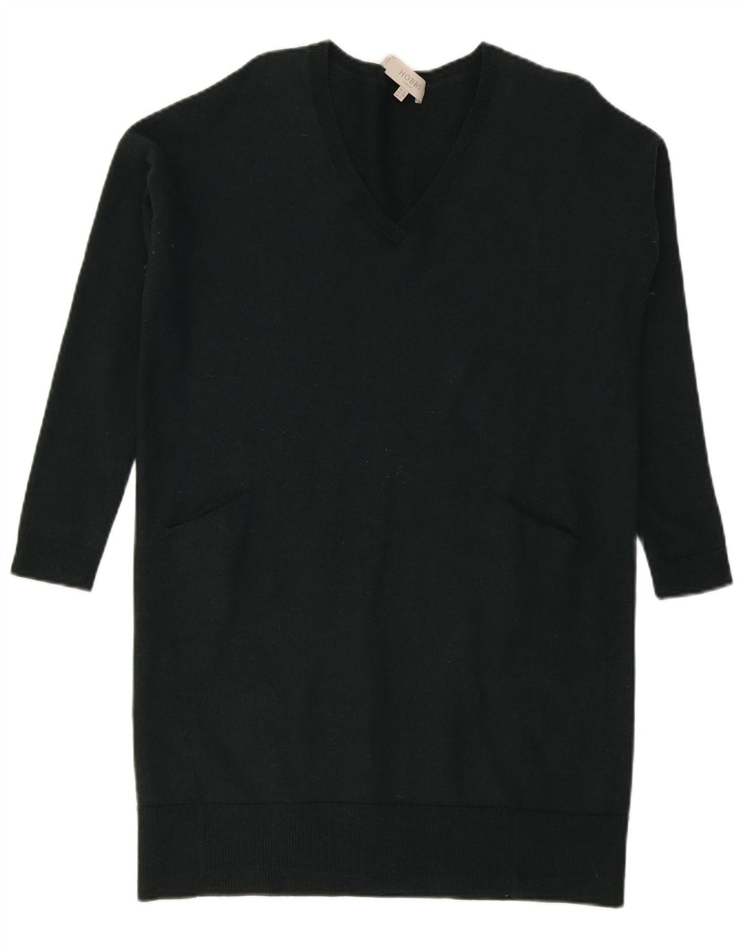 Vestido feminino Hobbs de manga comprida oversized UK 10 pequeno cinza