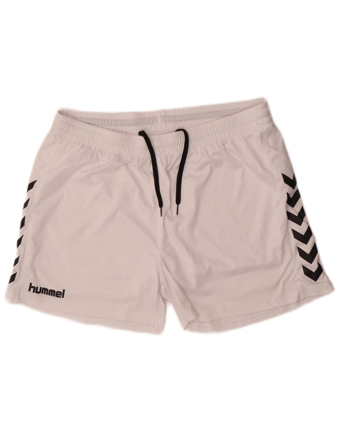 Hummel Mens Graphic Sport Shorts Grande Poliéster Branco