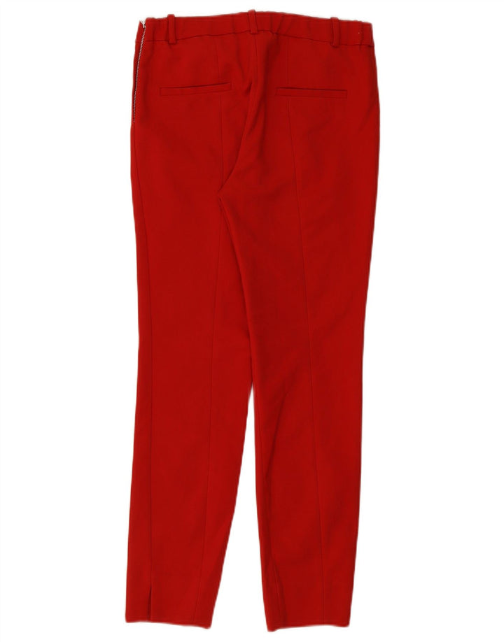 Calça feminina casual slim Zara pequena W26 L26 vermelha