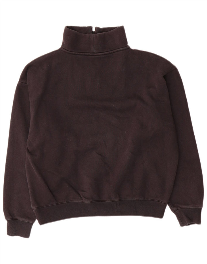 Suéter feminino Champion com gola alta e zíper UK 10 pequeno preto
