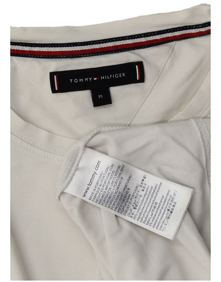 Camiseta masculina Tommy Hilfiger Top médio algodão branco