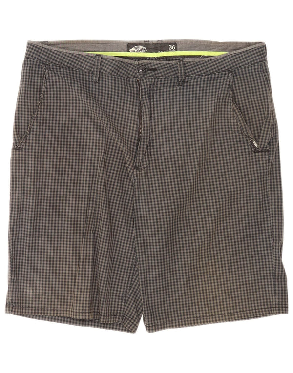 Shorts Chino Masculino Vans W36 Grande Algodão Gingham Cinza