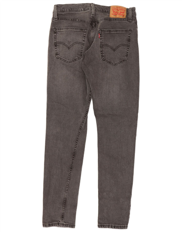 Calça jeans masculina Levi's 512 Slim Tapered W32 L32 cinza algodão