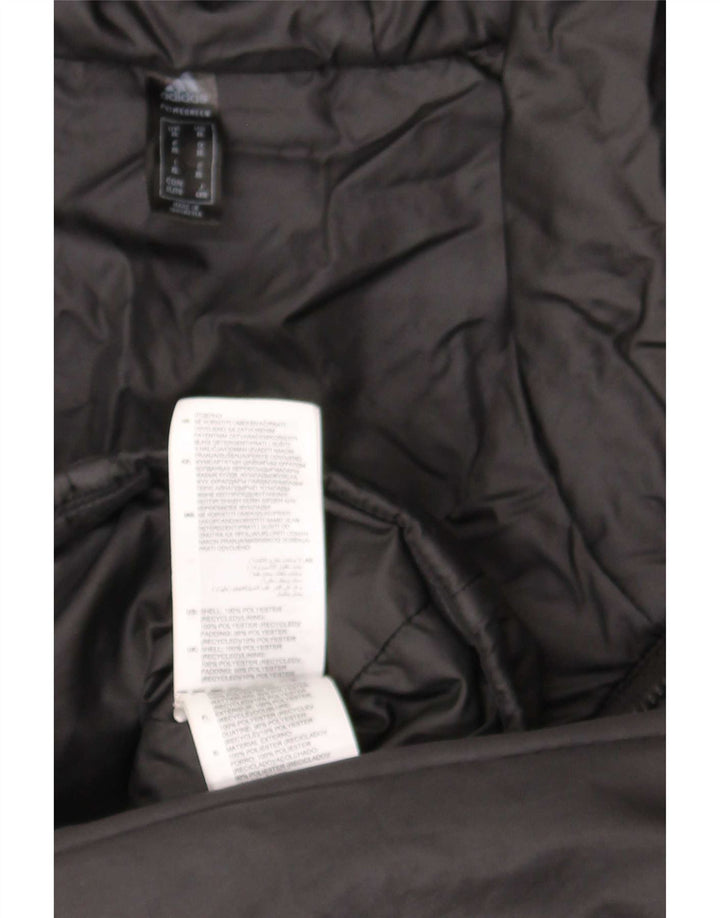 Jaqueta acolchoada com capuz masculina Adidas UK 42 XL poliéster preto