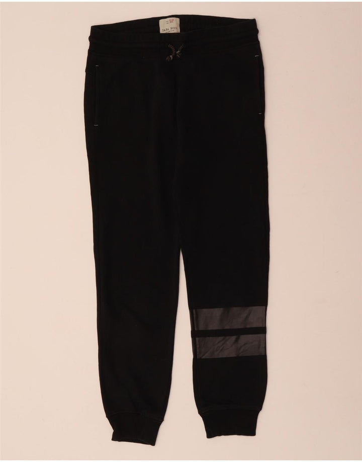 ZARA Meninos Calças de treino Joggers 11-12 anos Preto Colorblock Algodão
