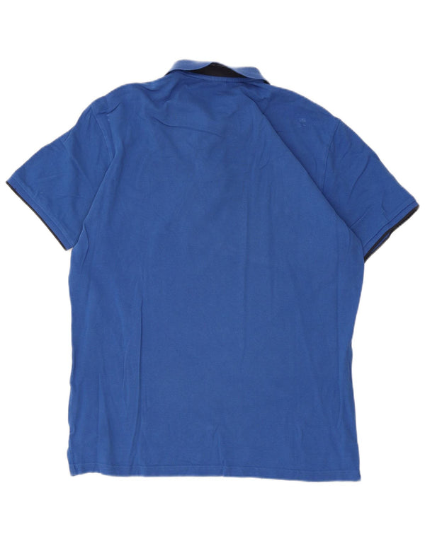 Camisa polo masculina Conte of Florence grande algodão azul