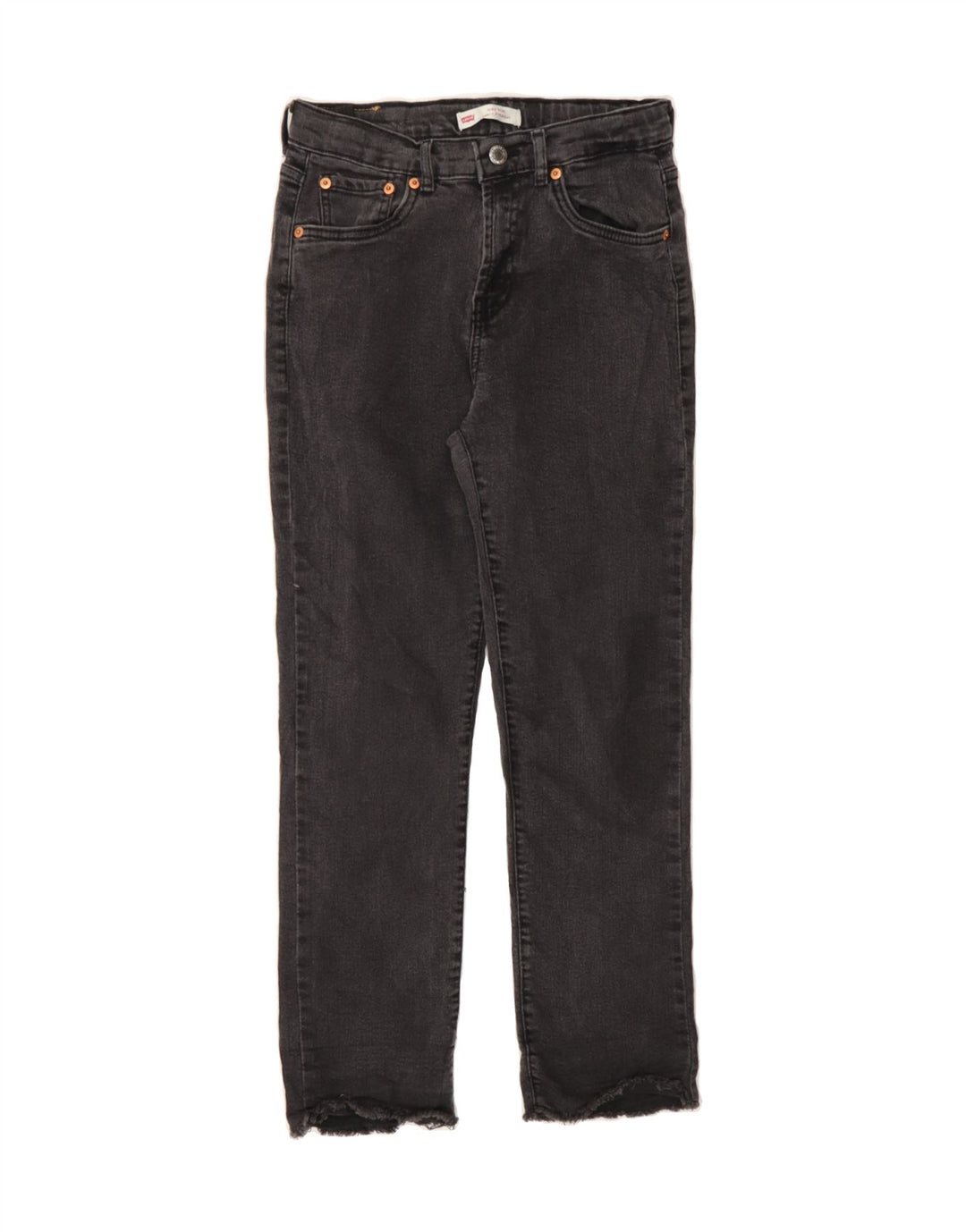 LEVI'S Girls Straight Jeans 15-16 Years W26 L25 Grey Cotton Vintage Levi's and Second-Hand Levi's from Messina Hembry 