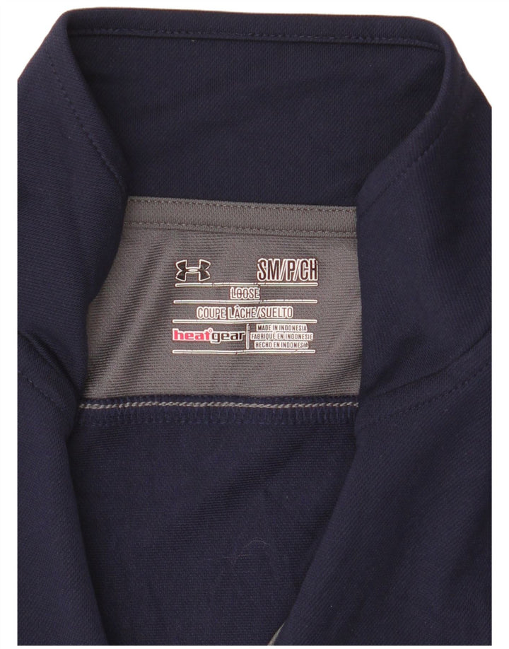 Under Armour Mens Heat Gear Treino Top Jaqueta Pequena Azul Marinho
