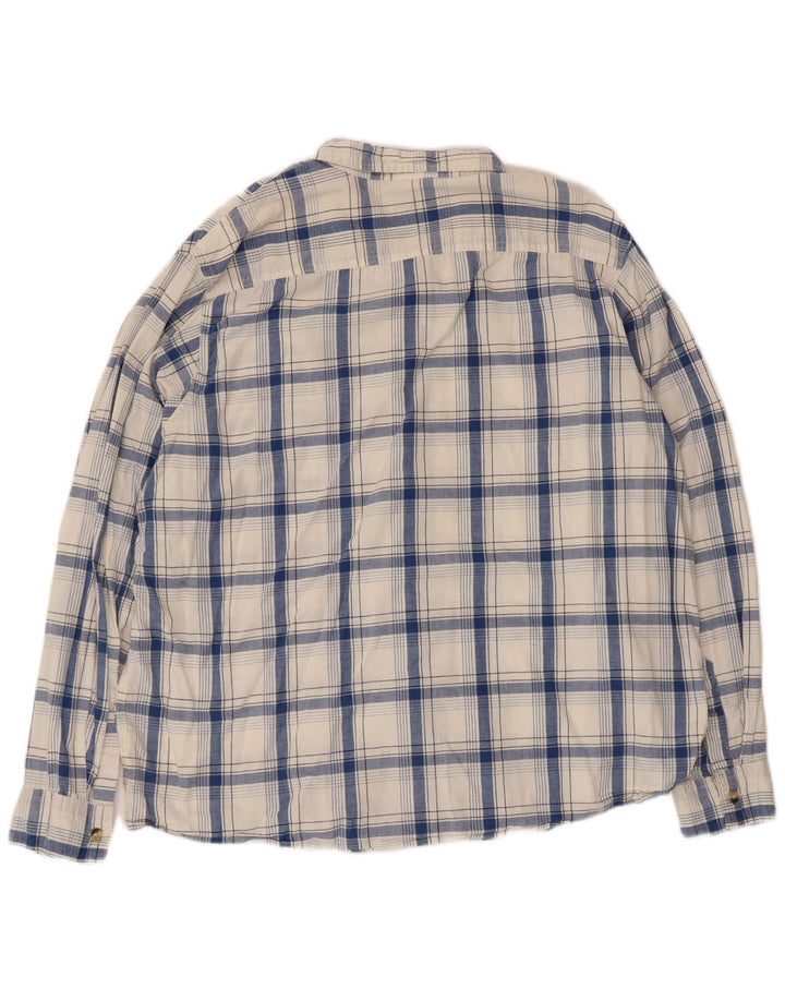 Camisa masculina Wrangler 2XL algodão xadrez branco