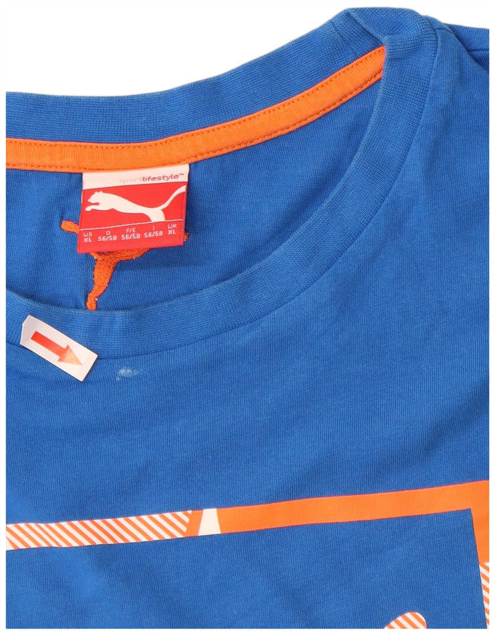 Puma Camiseta Masculina Graphic Top XL Azul Algodão