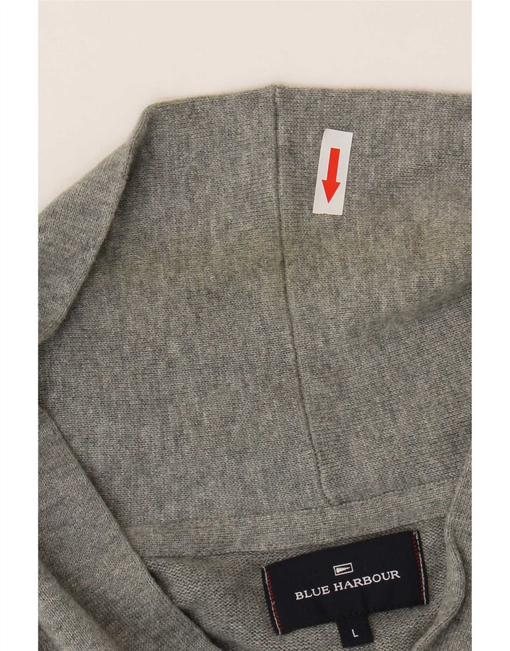 Suéter cardigã masculino Marks & Spencer grande algodão cinza