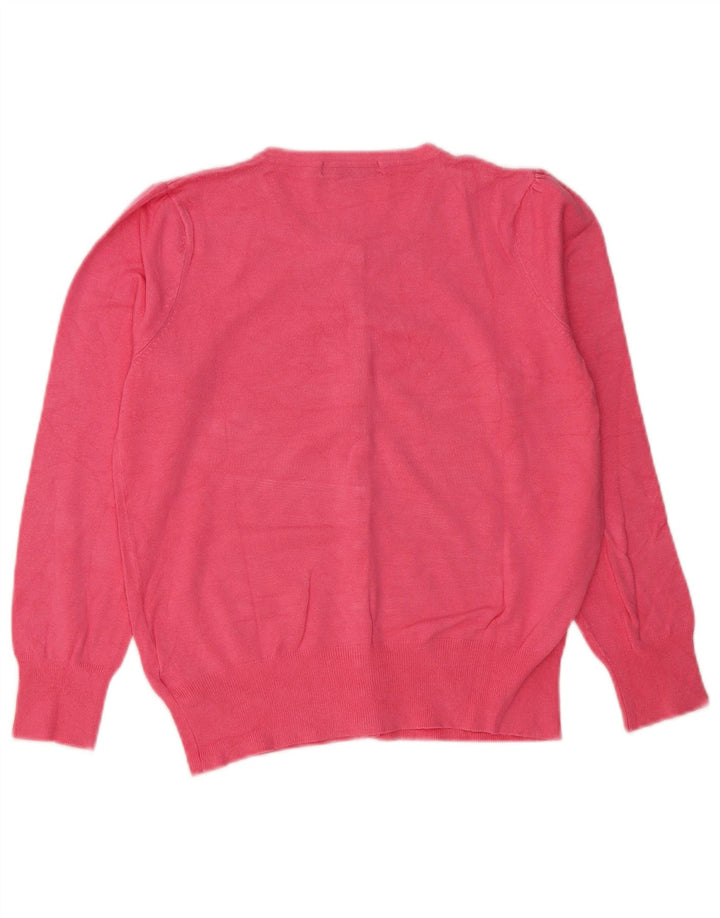 Suéter cardigã feminino Marks & Spencer Reino Unido 12 viscose rosa médio