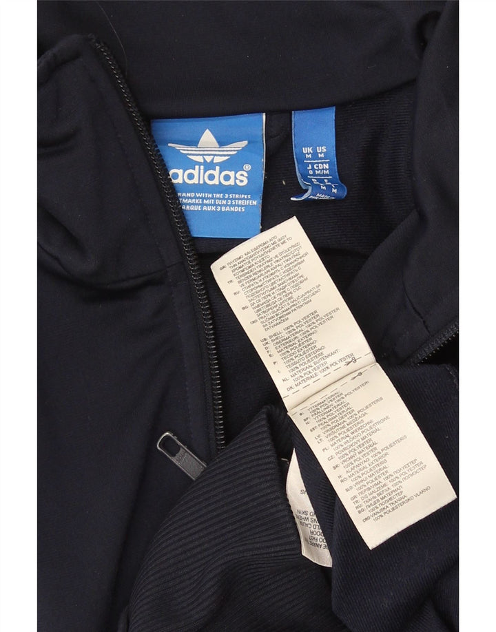 ADIDAS Mens Tracksuit Top Jacket Médio Azul Marinho Poliéster