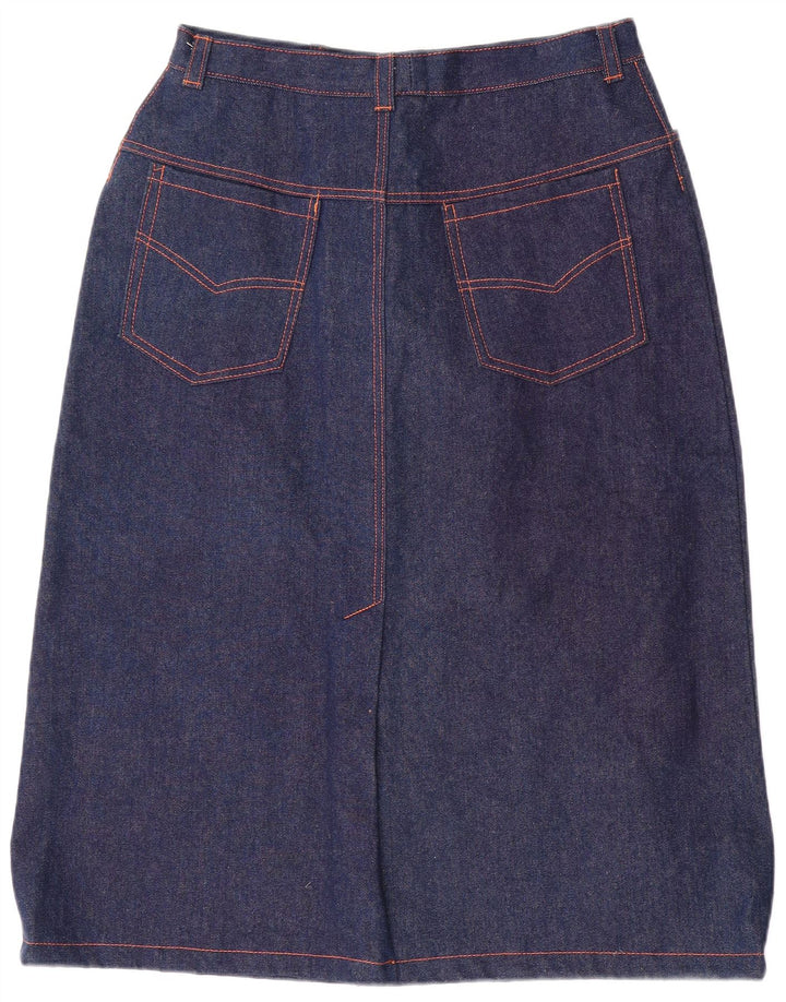 Saia jeans feminina vintage W31 azul marinho médio