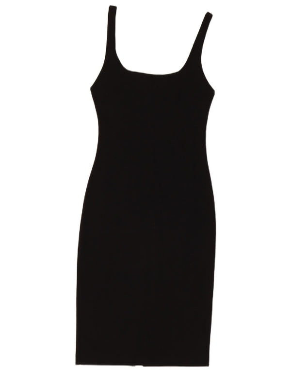 Zara Vestido feminino Trafaluc sem mangas Bodycon Reino Unido 8 pequeno preto