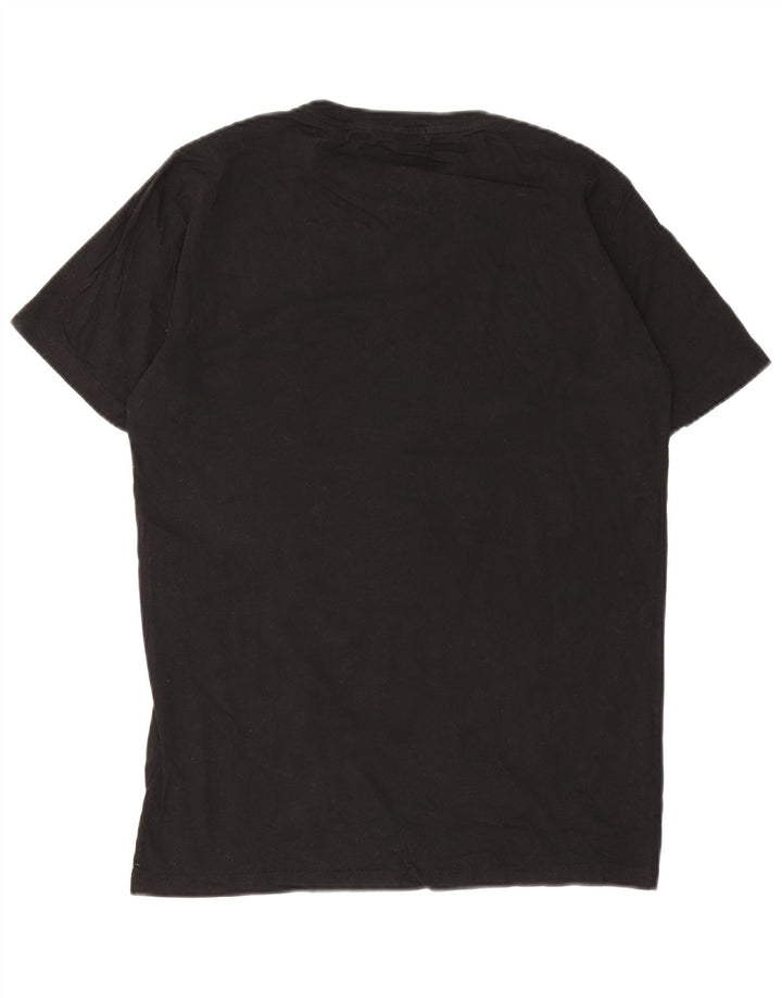 Replay Camiseta masculina gráfica Top médio algodão preto