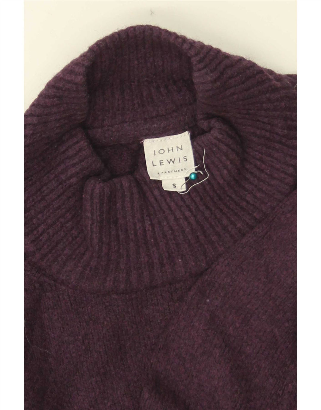 Suéter feminino John Lewis com gola alta e gola tartaruga Reino Unido 10 pequeno roxo