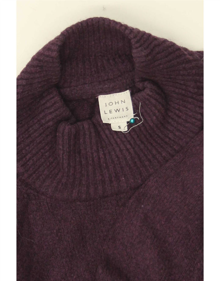 Suéter feminino John Lewis com gola alta e gola tartaruga Reino Unido 10 pequeno roxo