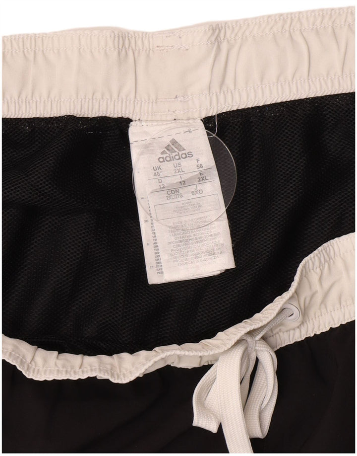 Shorts esportivos masculinos Adidas 3XL preto colorblock poliéster
