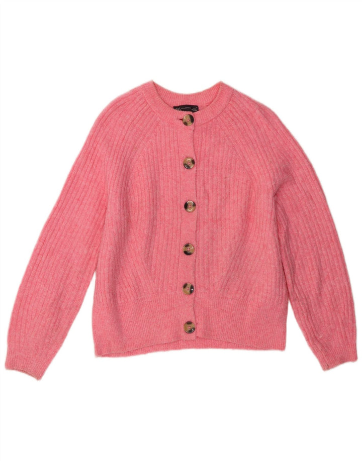 Suéter cardigã feminino Marks & Spencer Regular Fit Reino Unido 14 médio rosa