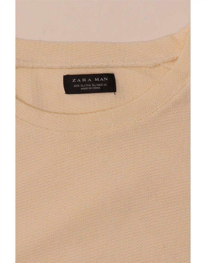 Zara Mens Top Manga Longa XL Bege