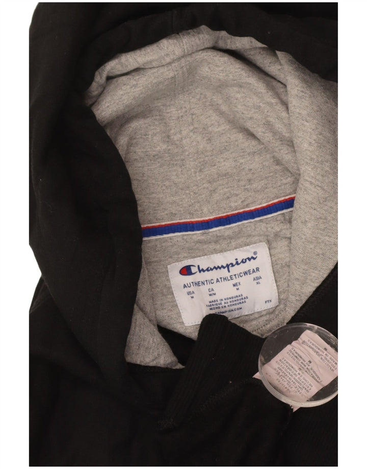 CHAMPION Suéter masculino com capuz médio algodão preto