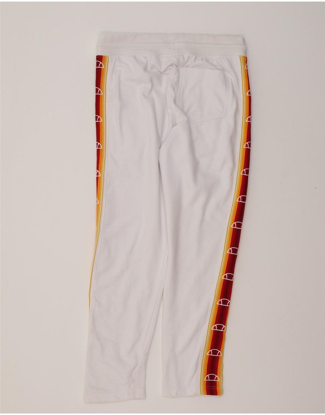 Calça de treino masculina ELLESSE Heritage Graphic grande bloco colorido branco