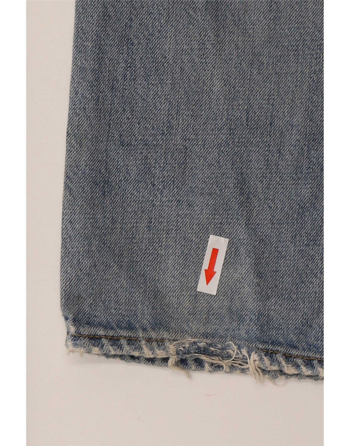 Calça jeans reta masculina Carhartt desgastada W34 L34 azul algodão