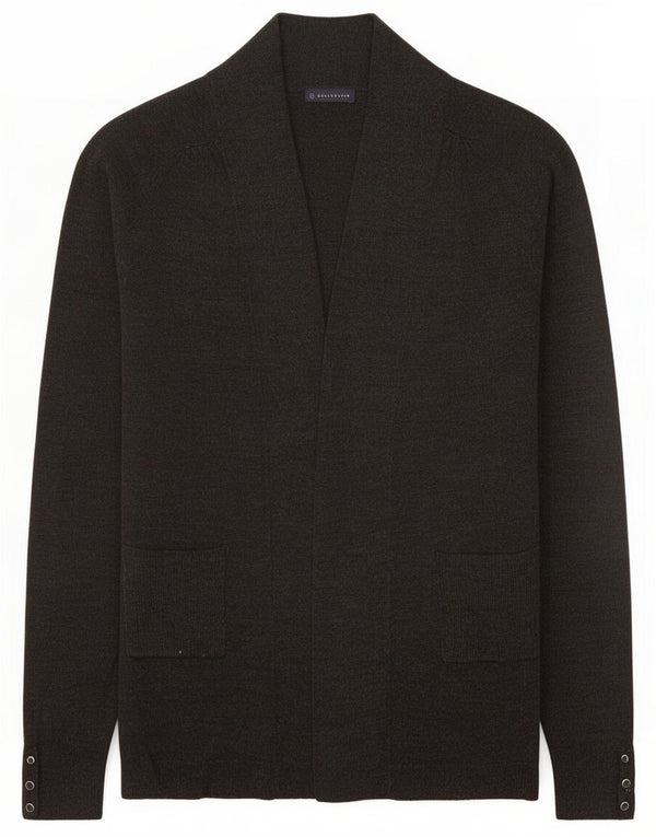 Marks & Spencer Womens Longline Open Cardigan Sweater UK 10 Small Grey