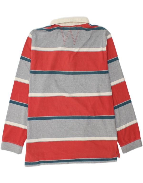 Camisa polo masculina de rugby de manga comprida WEIRD FISH 2XL listrada multicolorida