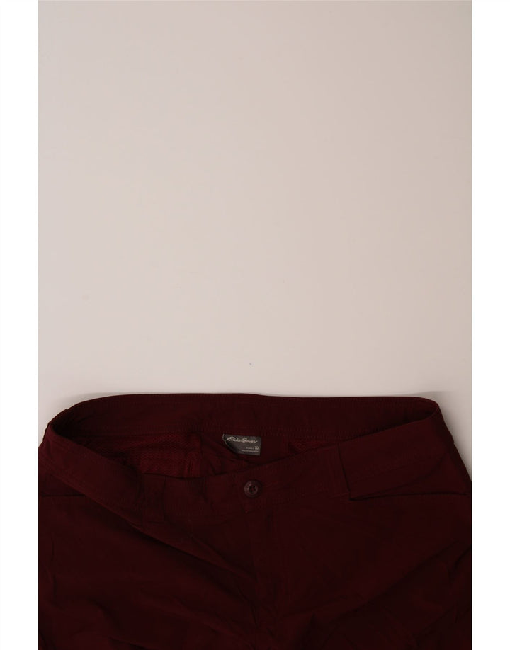 EDDIE BAUER Womens Capri Cargo Trousers US 10 Large W34 L21 Burgundy Vintage Eddie Bauer and Second-Hand Eddie Bauer from Messina Hembry 