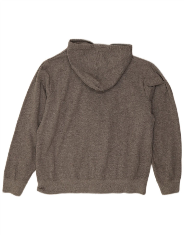 Suéter masculino Fila Graphic Zip com capuz cinza médio