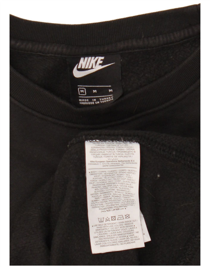 Nike masculino gráfico moletom jumper médio algodão preto
