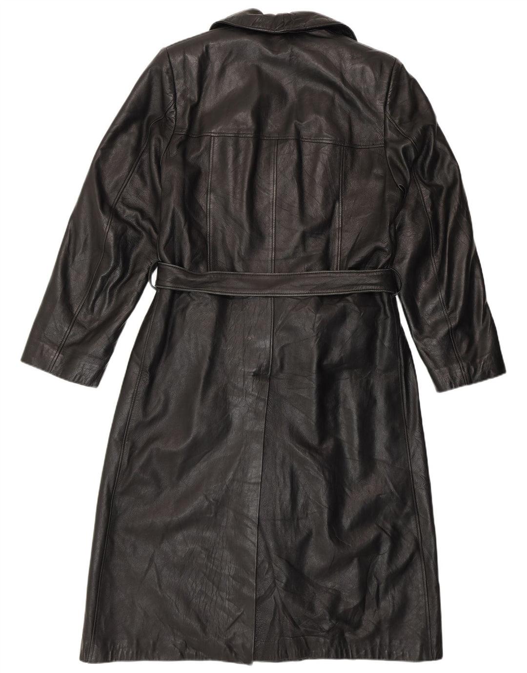 Casaco masculino de couro com peito duplo PASCUCCI IT 50 grande couro preto