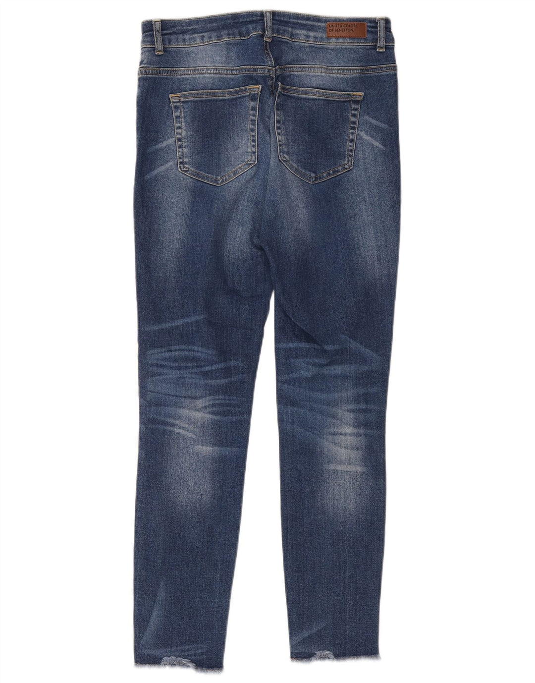 BENETTON Womens Slim Jeans W30 L27 Blue Cotton
