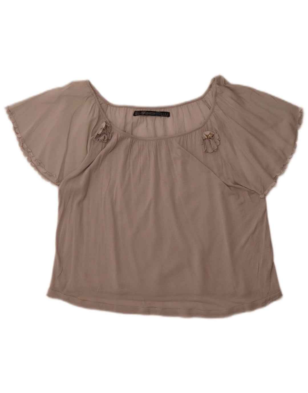 Blusa feminina ZARA UK 10 pequena cinza