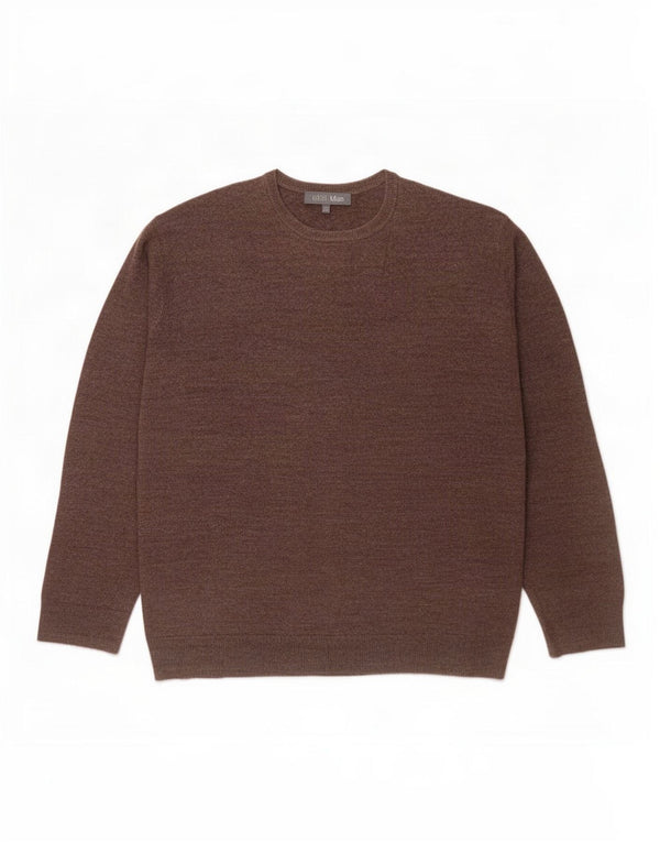 Suéter masculino Marks & Spencer com gola redonda 2XL acrílico marrom
