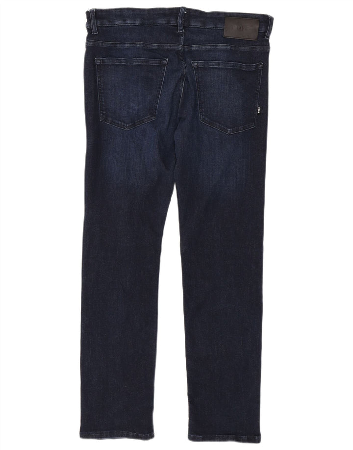 HUGO BOSS Mens Jeans Slim W32 L30 Azul Marinho Algodão