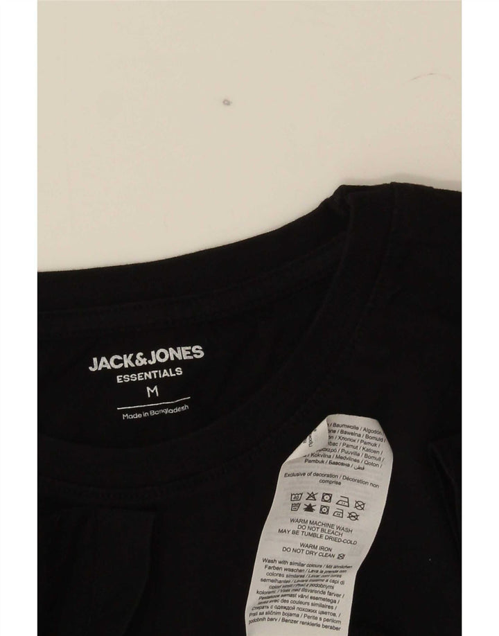 Camiseta masculina Jack & Jones Top médio algodão preto