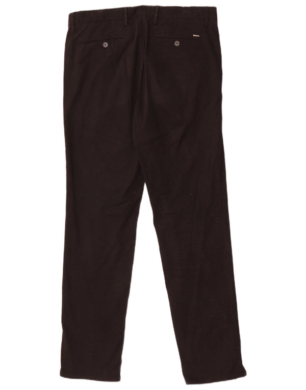 Zara Mens Slim Chino Calças EU 40 Médio W31 L30 Algodão Preto